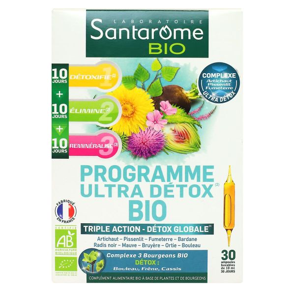 Programme bio Ultra Detox bio 30 ampoules
