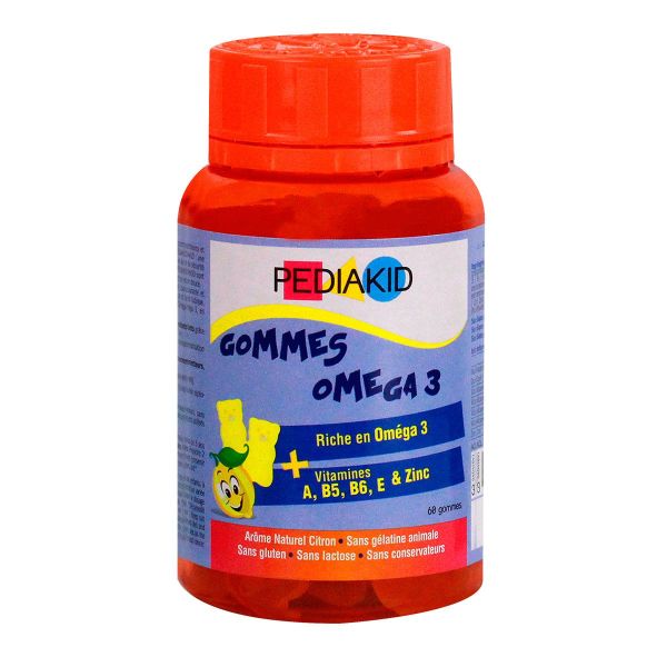 60 gommes Oméga 3 Arôme naturel citron