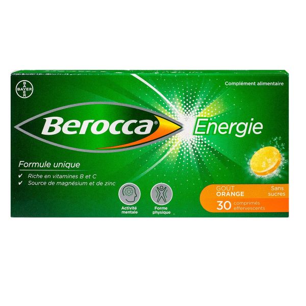 Berocca Energie orange 30 comprimés effervescents