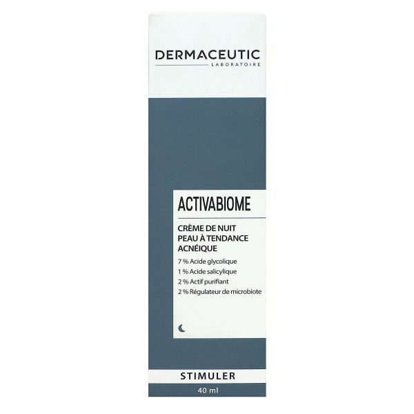Activabiome crème nuit peau tendance acnéïque Stimuler 40ml