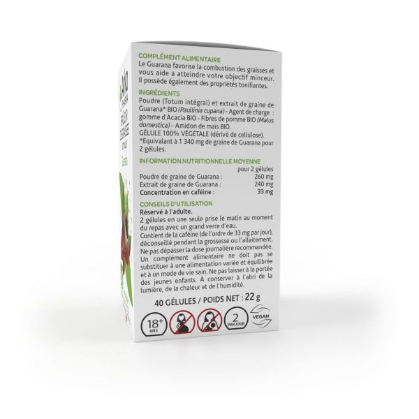 Arkogélules guarana bio brûleur graisses 40 gélules