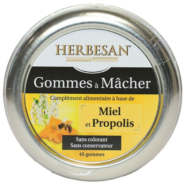 Miel & propolis 45 gommes à mâcher