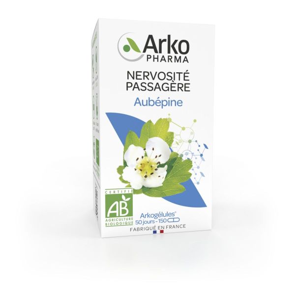 Arkogélules aubépine bio nervosité passagère 150 gélules