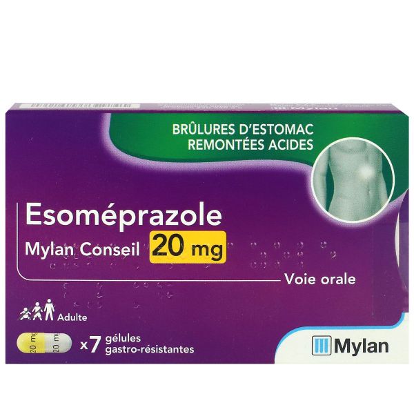 Esoméprazole 20mg 7 gélules gastro-résistantes