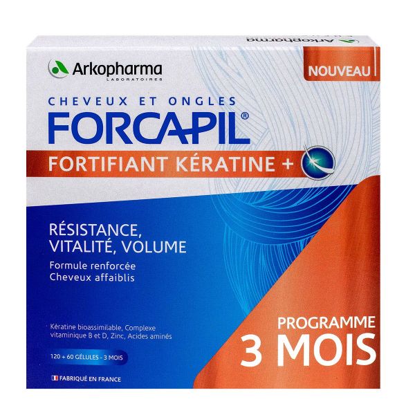 Fortifiant kératine programme 3 mois 180 gélules