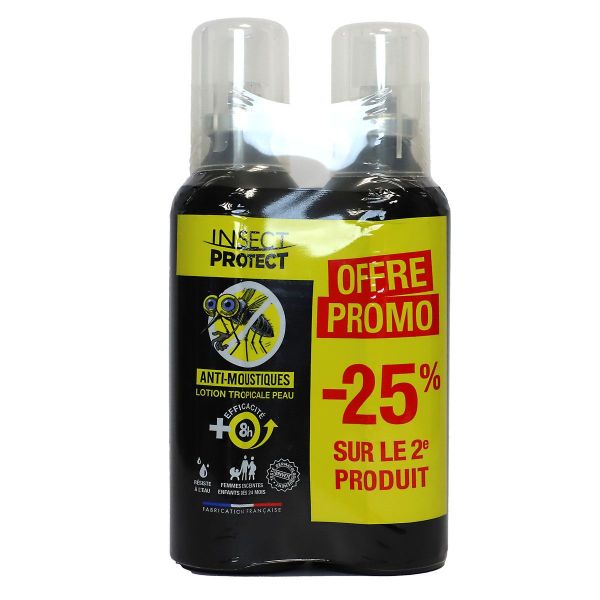 Lotion tropicale peau anti-moustiques 2x75ml