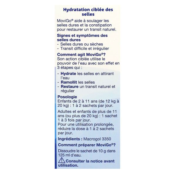 20 sachets solution buvable constipation selles dures