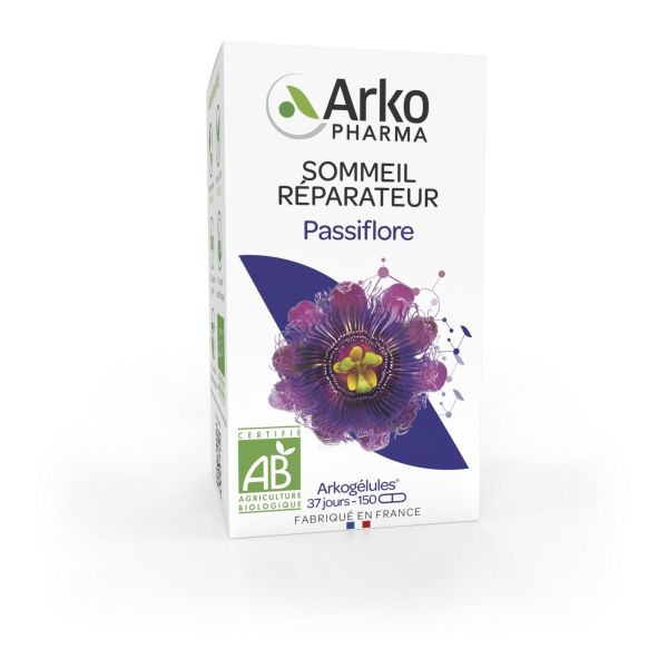 Arkogélules passiflore bio sommeil réparateur 150 gélules