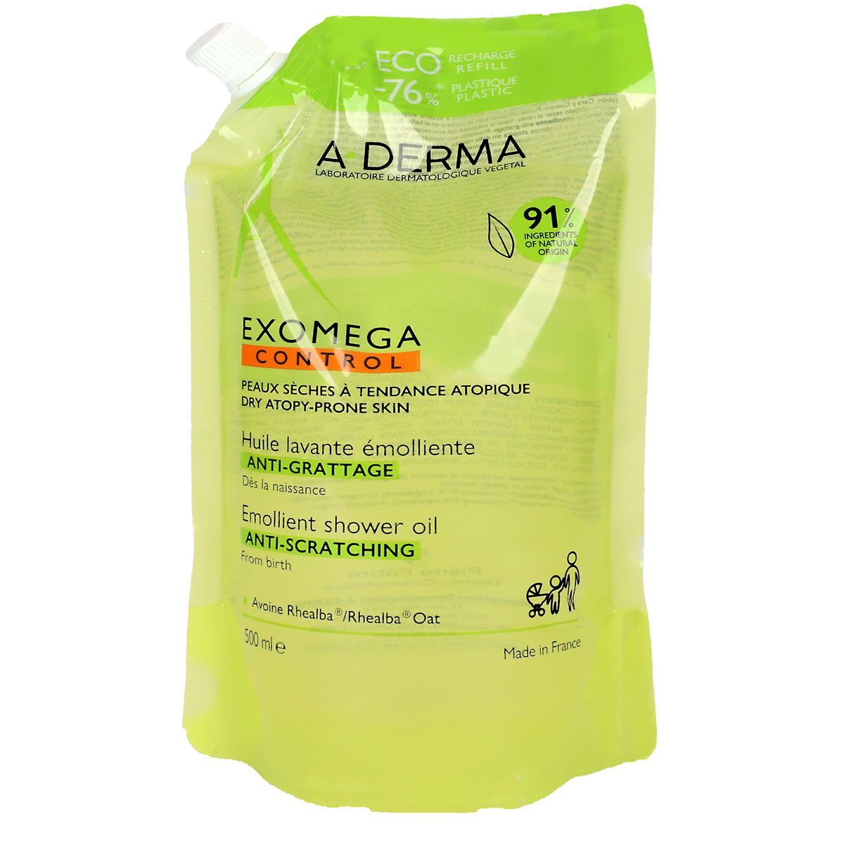 A-DERMA Exomega Control huile lavante émolliente - Parapharmacie