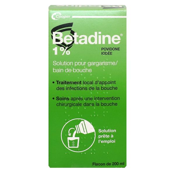 Etadine 1% gargarisme et bain de bouche 200ml
