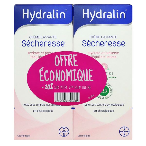 Sécheresse crème lavante 2x200ml