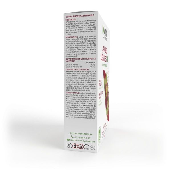 Arkofluides bio jambes légères 20 ampoules