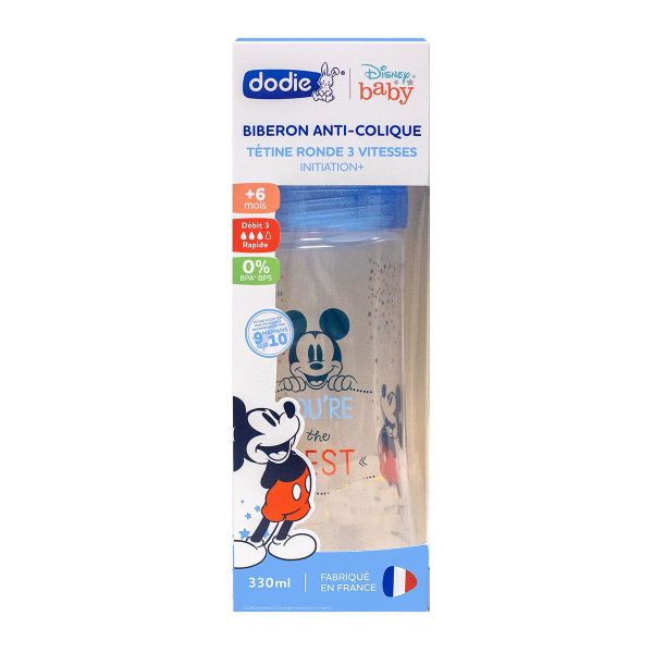 Disney Baby Mickey biberon anti-colique 3 vitesses 6 mois+ 330ml