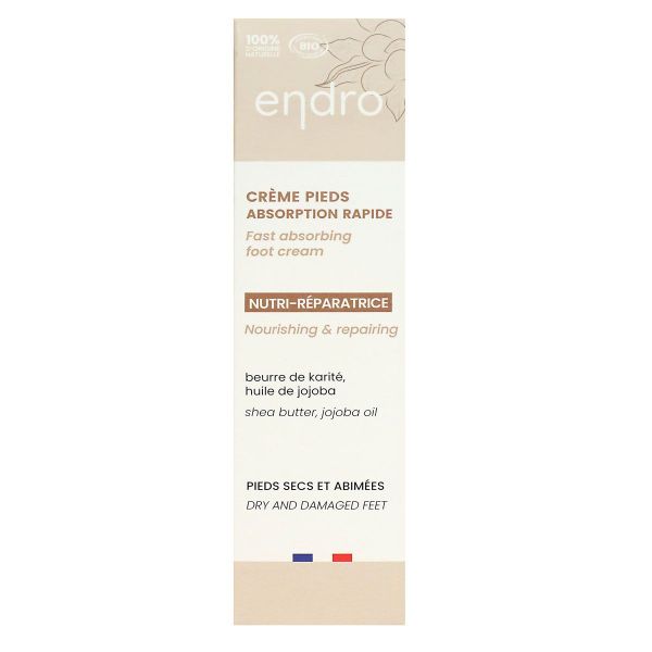 Creme pieds absorption rapide Nutri-reparatrice beurre de karité jojoba 75ml