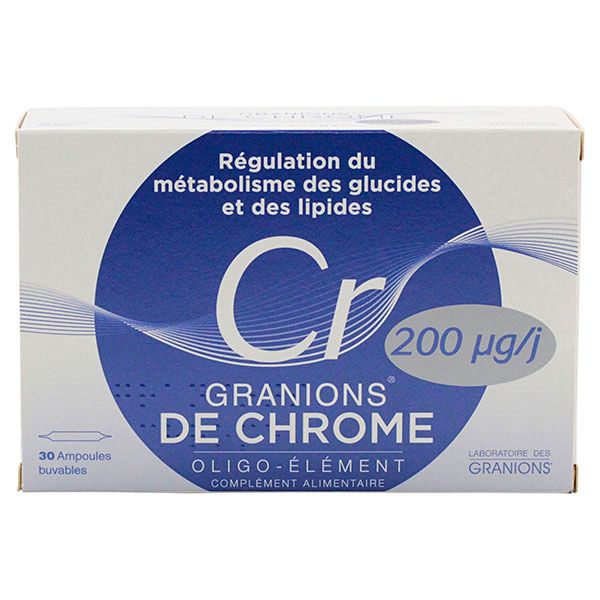 Granions chrome 200µg/j 30 ampoules