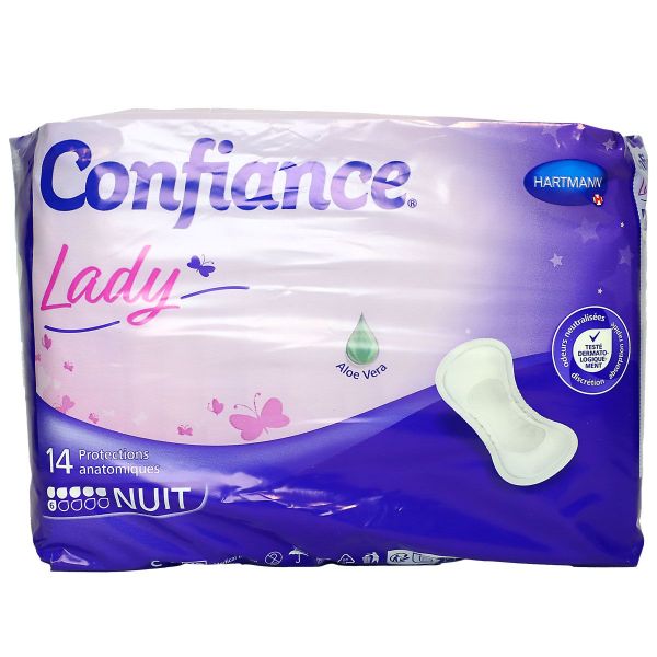 Lady 14 protections anatomiques nuit 6 gouttes