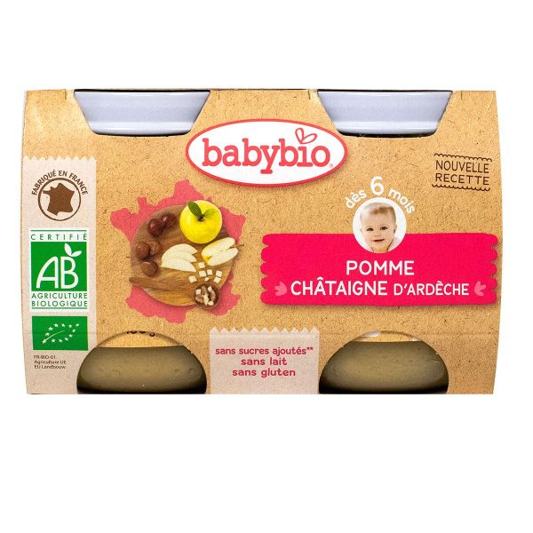 Petit pot fruits pomme & châtaigne 2x130g