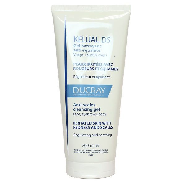 Kelual DS gel moussant visage et corps peau irritée 200ml