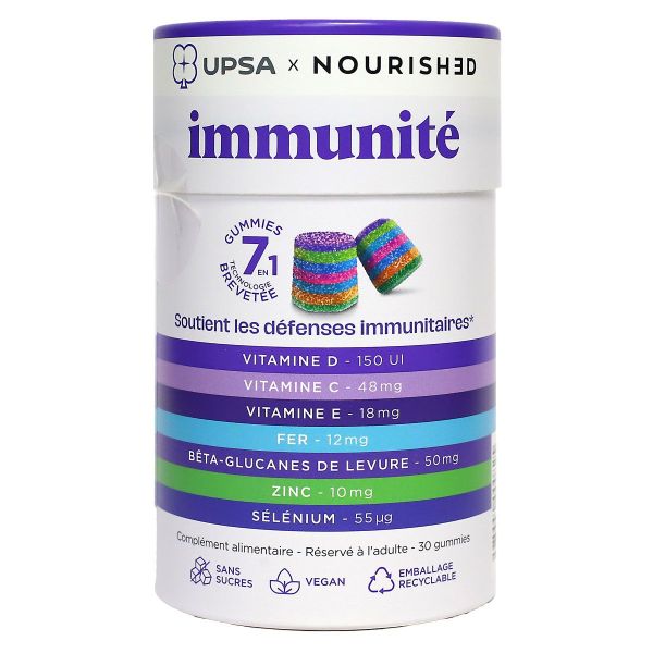 Nourished 7en1 Immunité 30 gummies