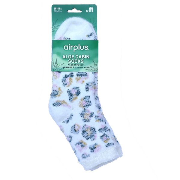 Chaussettes hydratantes fleurs blanc taille 35-41