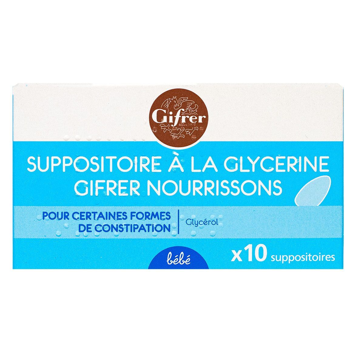 10 Suppositoires A La Glycerine Nourrisson