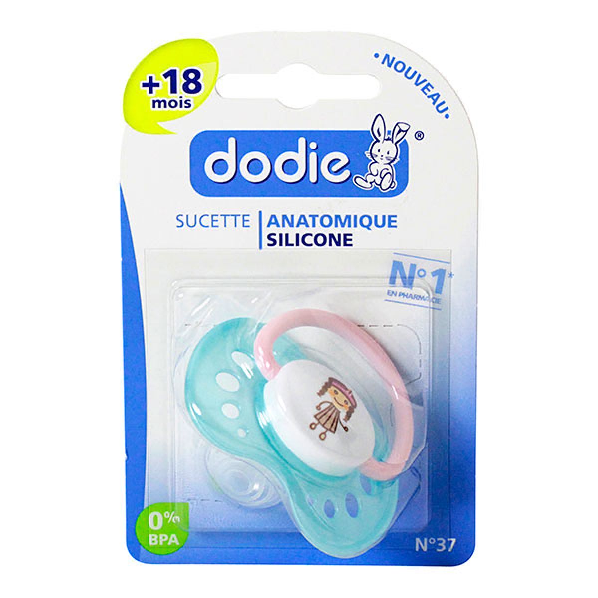 DODIE SUCETTES ANATOMIQUES SYMETRIC SOOTHERS +18MOIS LONDON A90 B2