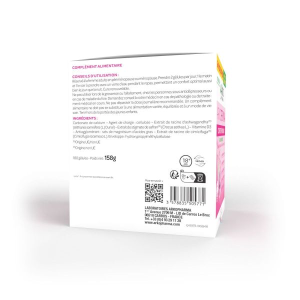 Arkofemina confort ménopause sans hormone 180 gélules