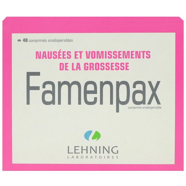 Famenpax nausées vomissements grossesse 40 comprimés