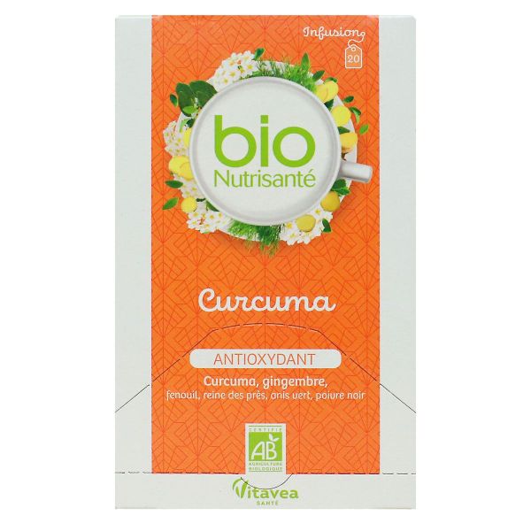 Infusion antioxydant curcuma gingembre bio 20 sachets