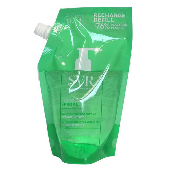 Spirial Déo-douche gel lavant 24h eco-recharge 400ml